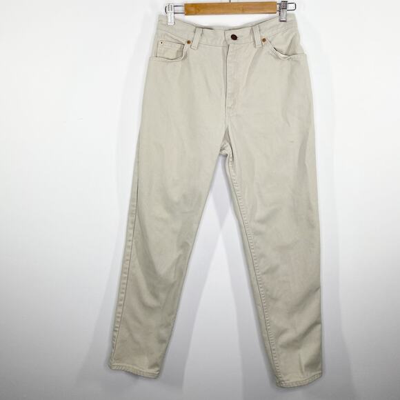 Levi's VTG 90s 951 Relaxed Fit Tapered Leg Khaki Cotton Jeans Women's Size 10M - Picture 1 of 10